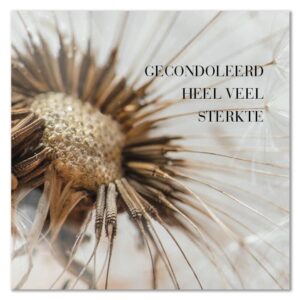 Moments 27 Gecondoleerd heel veel sterkte