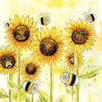 Animal Friends Sunflowers - AF006