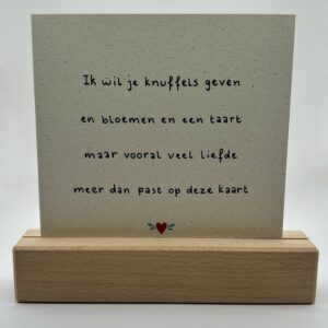 Beuken standaard voor kaart maat M