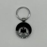 Sleutelhanger engel winkelwagenmuntje