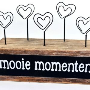 Fotohouder 5 hartclips "Mooie Momenten"